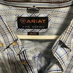 Blue ARIAT PRO SERIES Short Sleeve XXL